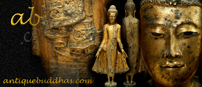 Extremely Rare 19C Standing Mandalay Burma Buddha #024-2