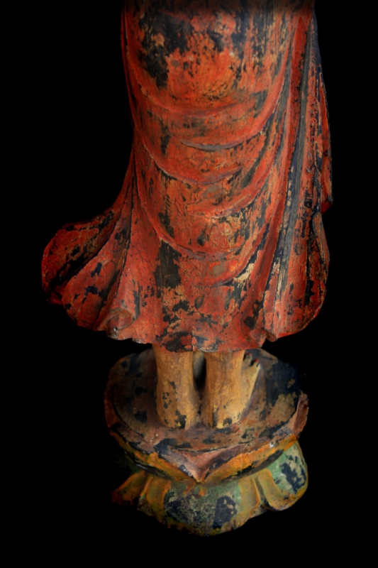 Fantastic 19C Bronze Burmese Buddhist Monk #B033-2