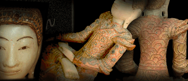 Extremely Rare 19C Alabaster Mandalay Buddha #015-1