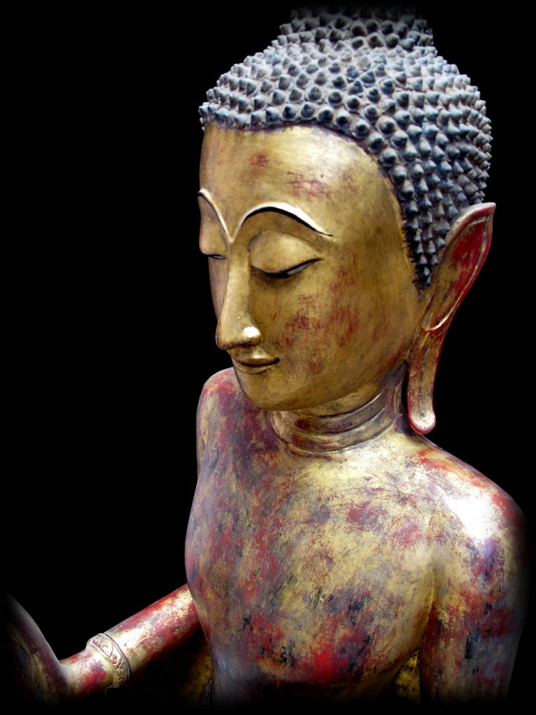 Early 18C Wood Thai Buddha #036-2