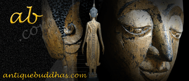 Extremely Rare 18C Wood Laos Buddha #047-2