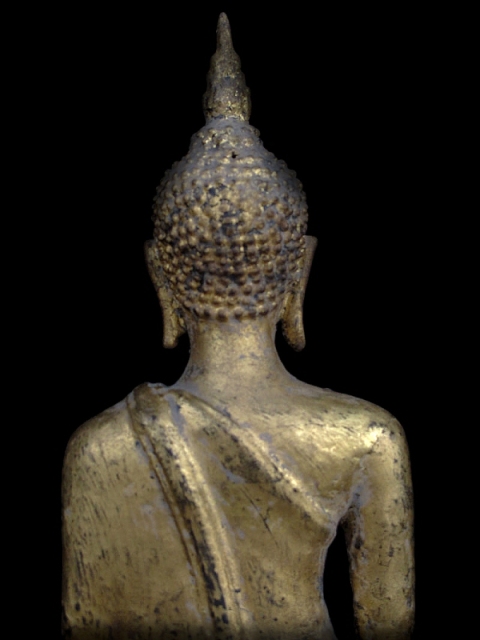 Extremely Rare 19C Bronze Rattanakosin Thai Buddha #BB46