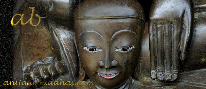 Extremely Rare 18C Bronze Burma Shan Buddha #080-2