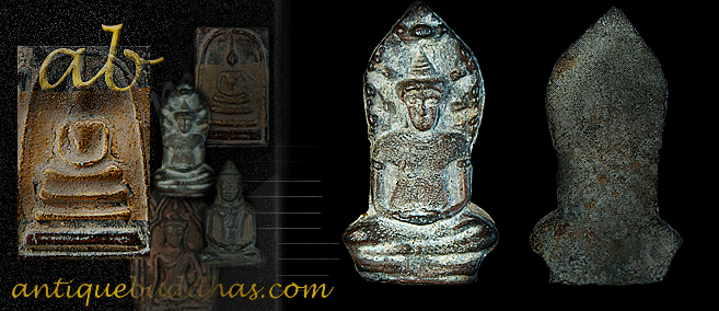 Rare 19C Thai Amulet Buddha #01