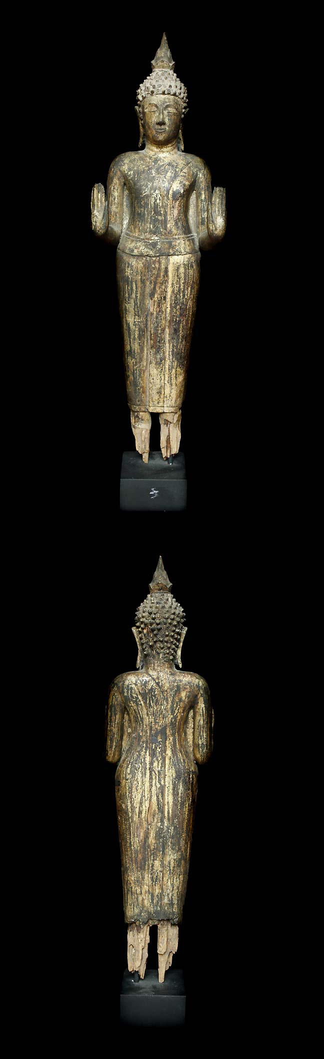 Antique Flock Buddha