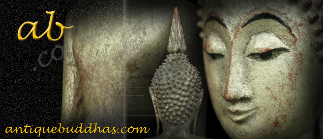 Extremely Rare 18C Wood Standing Laos Buddha #100-2