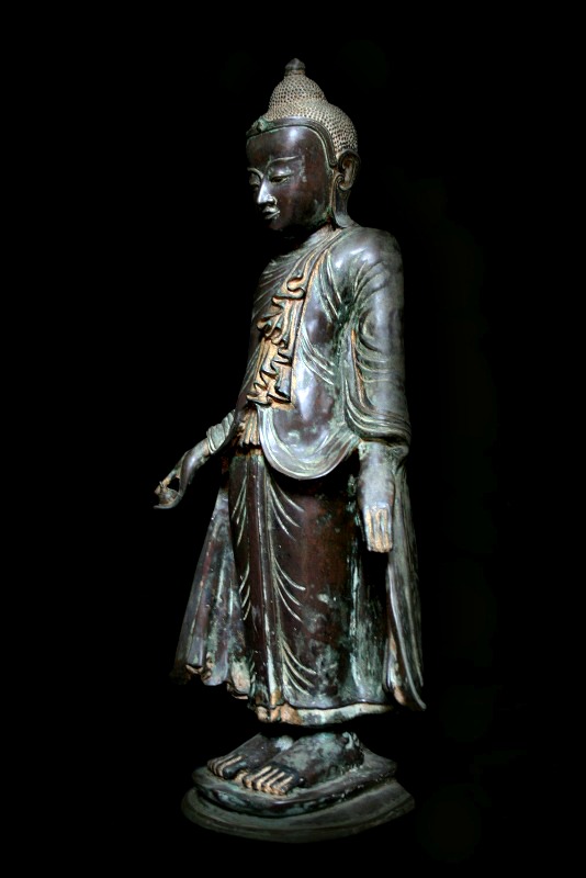 19C Bronze Burma Mandalay Buddha #064-2