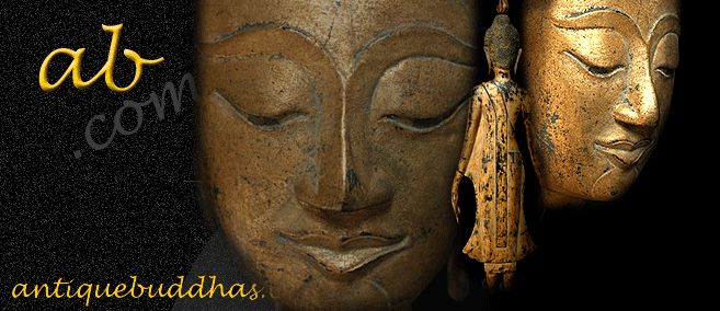 Extremely Rare 18C Wood Standing Laos Buddha #116-2