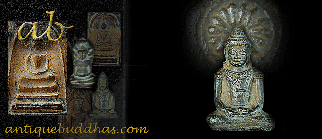 Rare 19C Thai Amulet Buddha #12