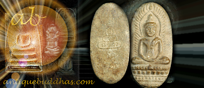 Rare 19C Thai Amulet Buddha #12