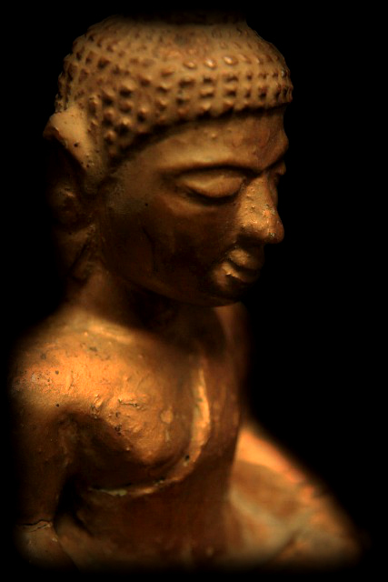 Extremely Rare 19C Wood Thai Lanna Buddha #BB111