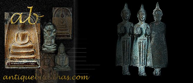 Rare 19C Thai Amulet Buddha #14