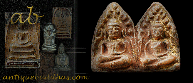 Rare 19C Thai Amulet Buddha #15