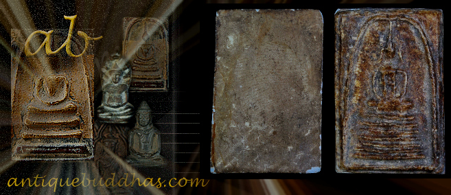 Rare 19C Thai Amulet Buddha #15