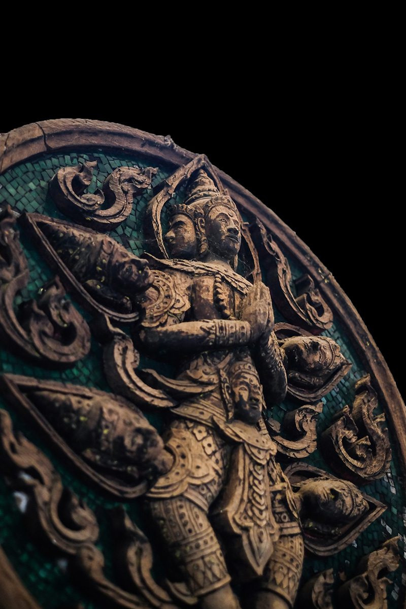 Extremely Rare 19C Wood Thai Lanna Votive Buddha #TCH2