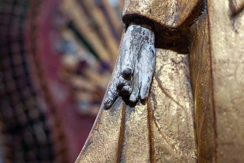 Extremely Rare 19C Wood Burma Mandalay Buddha #BB184