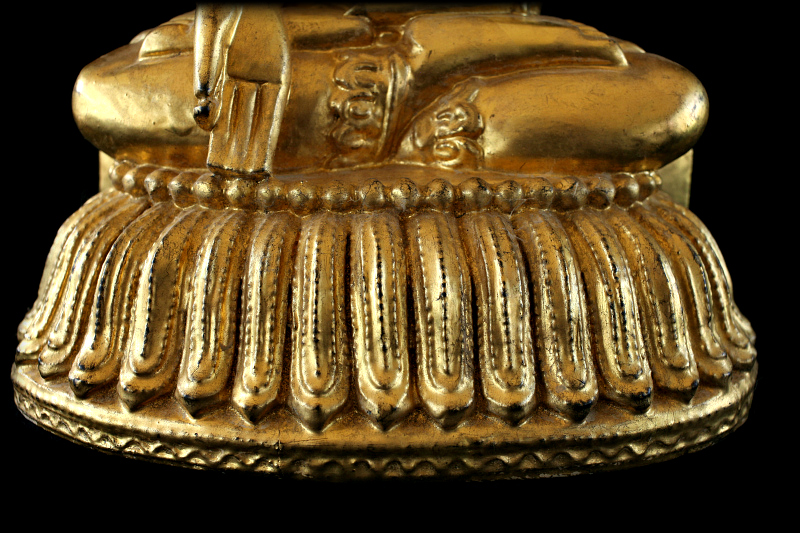 Extremely Rare 19C Wood Naga Burma Buddha #BB074