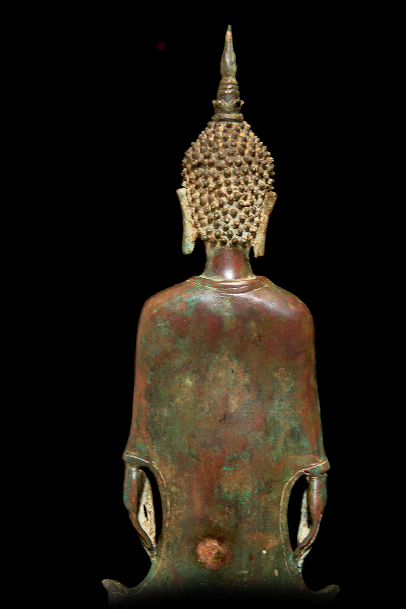 Extremely Rare 18C Bronze Laos Buddha #BB44