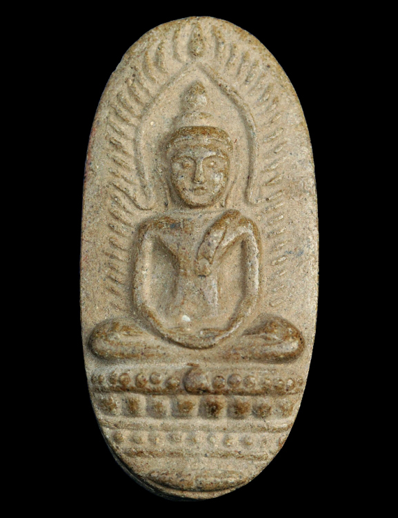 Rare 19C Thai Amulet Buddha #12