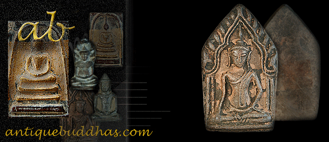 Rare 19C Thai Amulet Buddha #22
