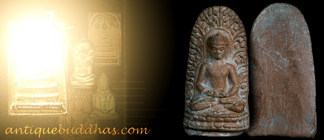 Rare 19C Thai Amulet Buddha #22
