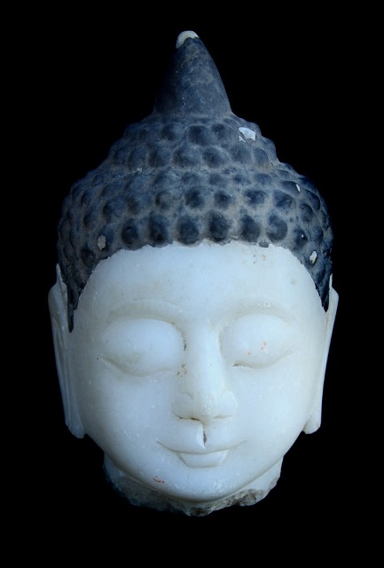 Extremely Rare 17C Sandstone Ava Buddha Head #9065