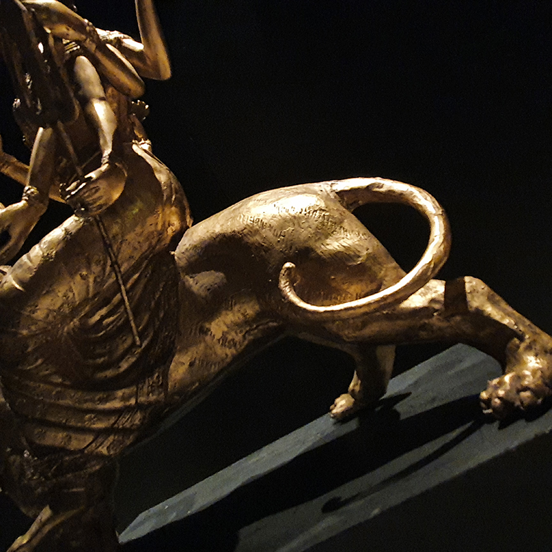 Early 19C Thai Rattanakosin Art (Shiva on Nandin) #BB129A