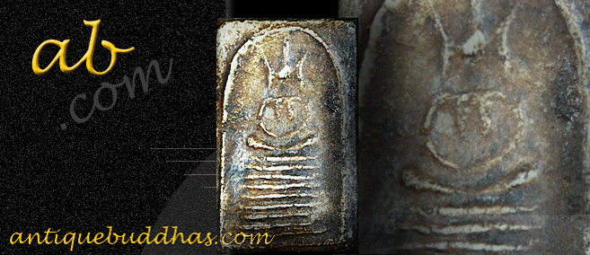 Rare 19C Thai Amulet Buddha #25