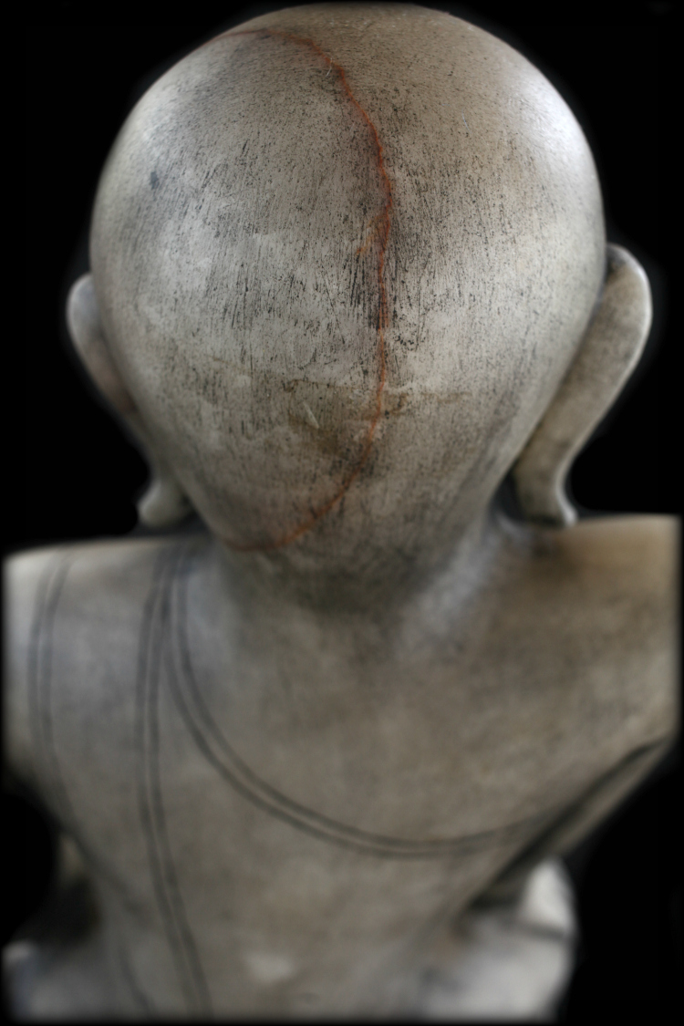 Extremely Rare 19C Thai Buddhist Monks (pair) #BB125