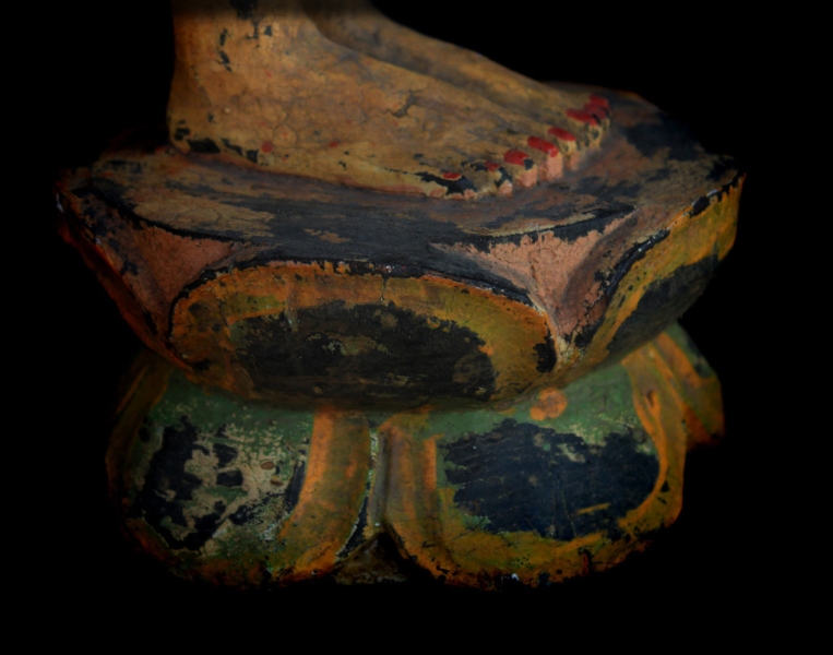 Fantastic 19C Bronze Burmese Buddhist Monk #B033-2