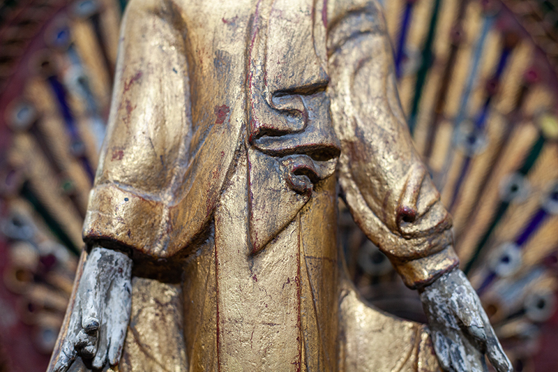 Extremely Rare 19C Wood Burma Mandalay Buddha #BB184