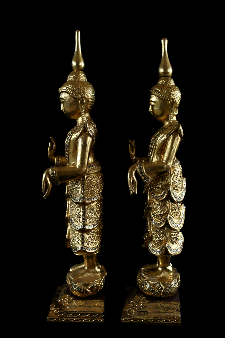 Extremely Rare 19C Wood Burmese Nat Sculpture #CA1004
