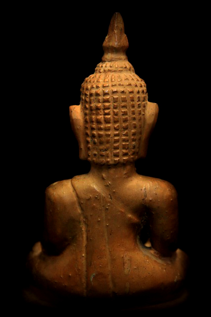 Extremely Rare 19C Wood Thai Lanna Buddha #BB111