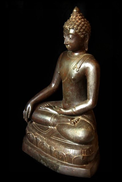 Extremely Rare 18C Bronze Chiangsang Buddha # B02-23