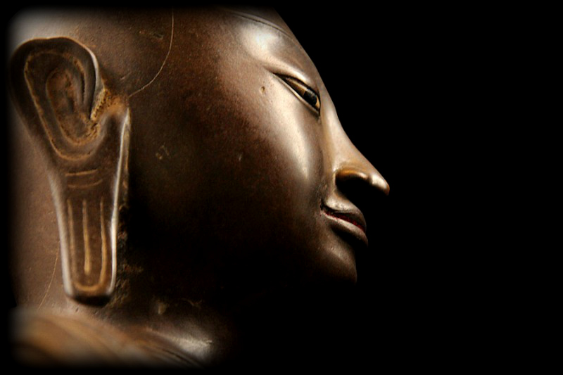 Pair Of 19C Bronze Burmese Buddhist Monks #BB135