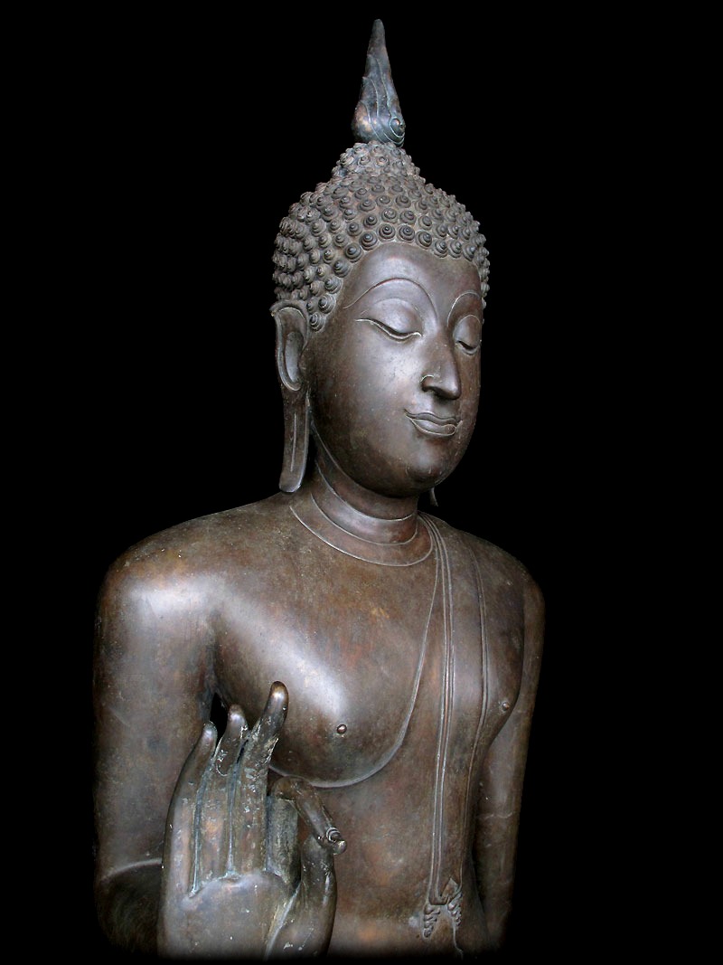 Extremely Rare Early 18C Bronze Sukolthai Buddha # CA1045