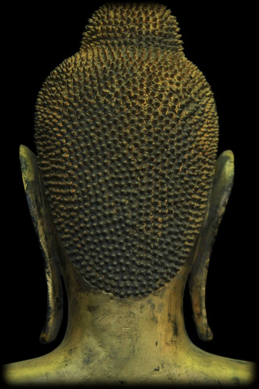 Extremely Rare 18C Standing Wood Laos Buddha #BB80