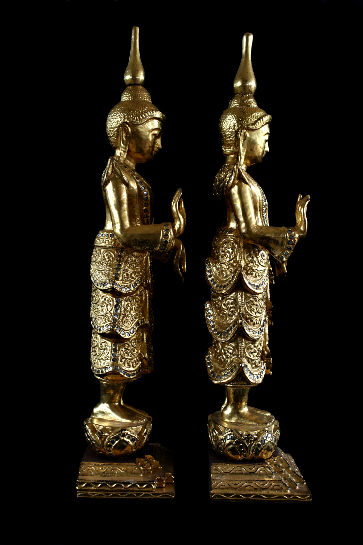 Extremely Rare 19C Wood Burmese Nat Sculpture #CA1004