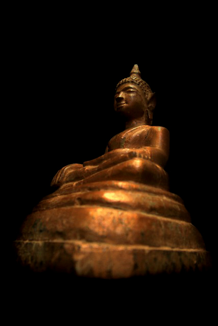 Extremely Rare 19C Wood Lanna Thai Buddha #BB107