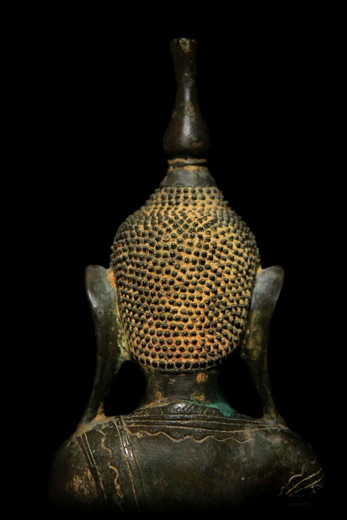 Extremely Rare 19C Bronze Burmese Shan Taiyai Buddha # BB203