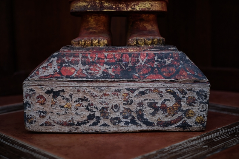 Extremely Rare 19C Wood Mandalay Monk #CA1012