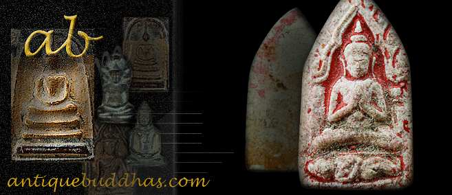 Rare 19C Thai Amulet Buddha #06