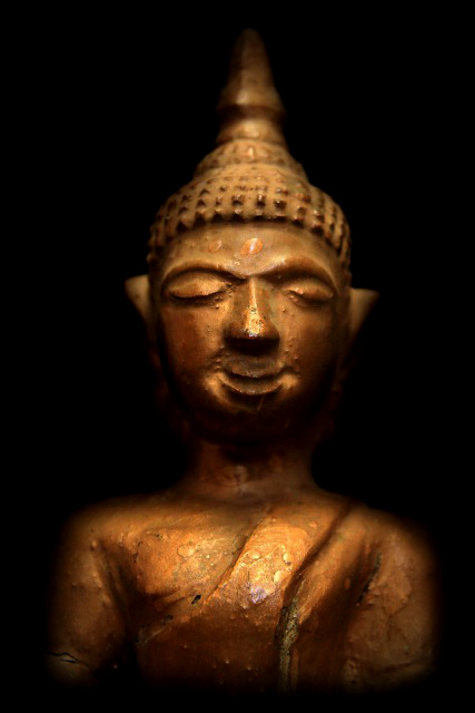 Extremely Rare 19C Wood Thai Lanna Buddha #BB111