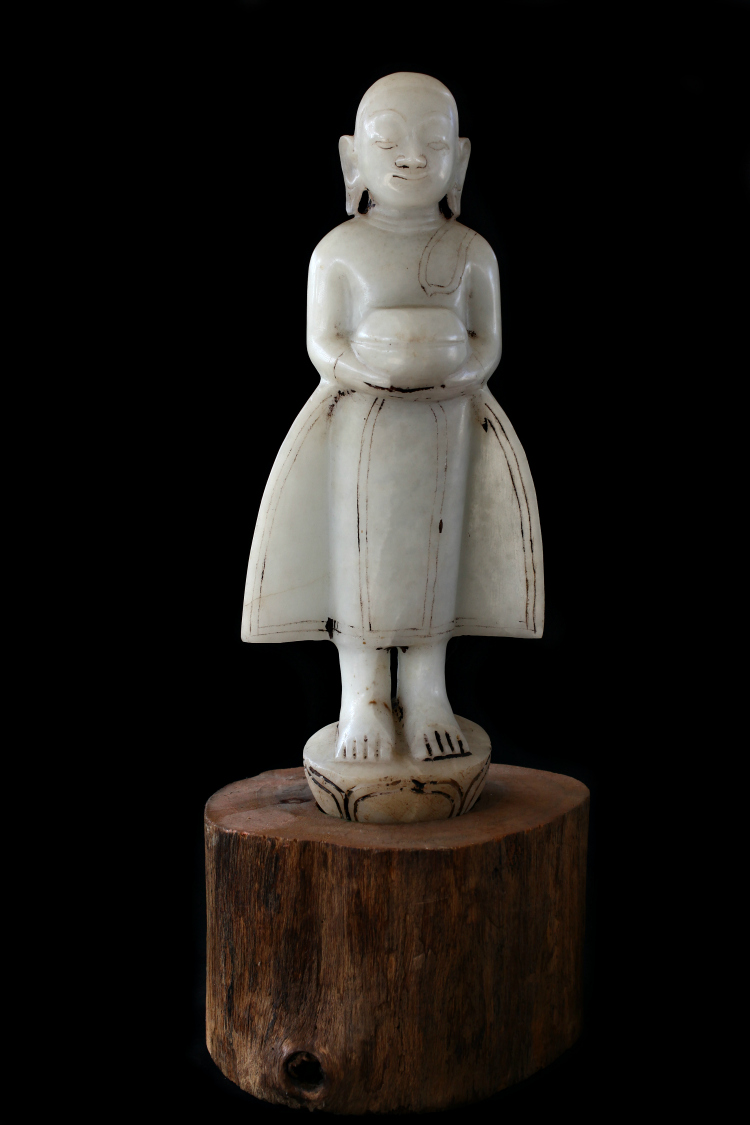 Fantastic Set 19C Bronze Burmese Buddhist Monks #B070