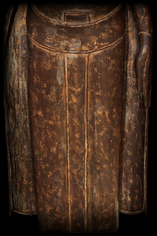 Extremely Rare 18C Wood Cambodia Buddha #BB175