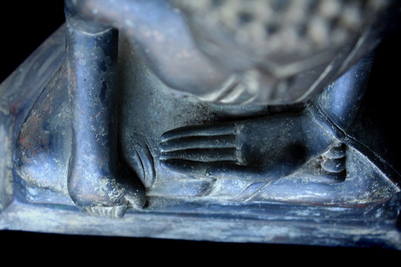 Extremely Rare 18C Sitting Bronze Laos Buddha #CA045
