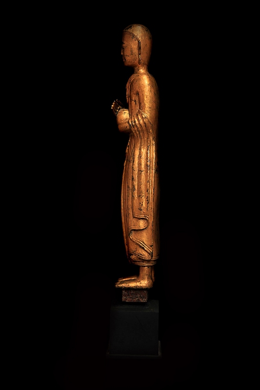 Extremely Rare 19C Standing TaiYai Burmese Monk #BB091