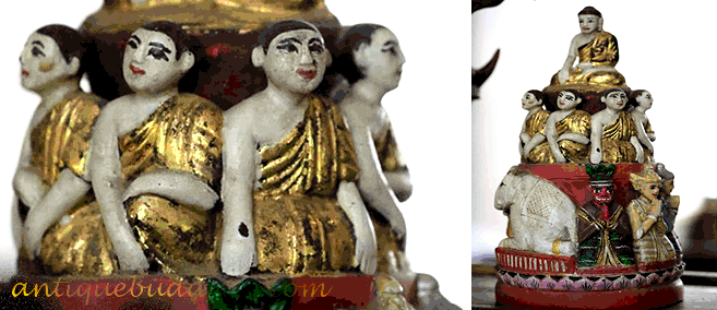 Extremely Rare 19C Standing Mandalay Burma Buddha #7195