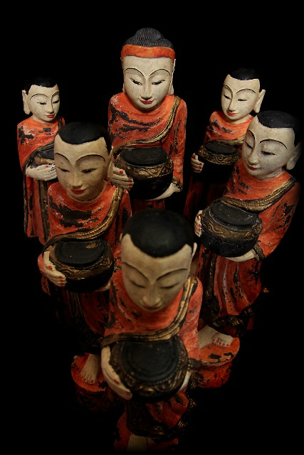 Extremely Rare 19C Wood Thai Lanna Buddha #BB072