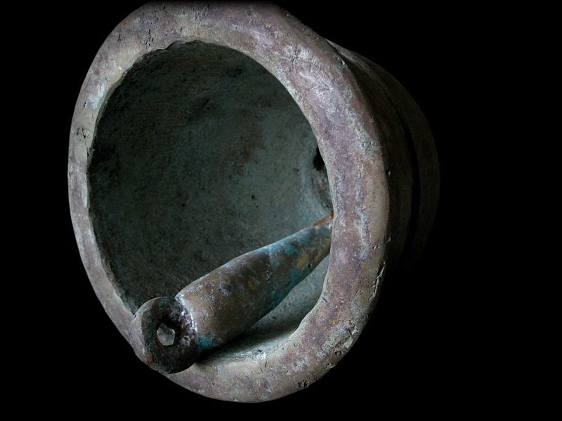 Early 19C Bronze Thai Lanna Temple Bell #CA1096